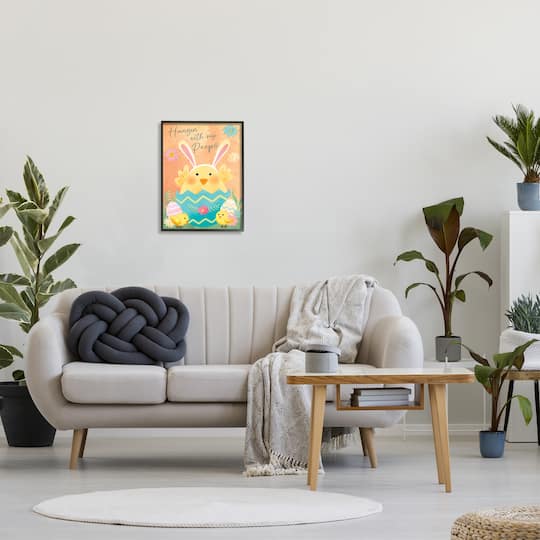 Stupell Industries Hangin' With My Peeps Easter Egg Chicks Framed Giclee Art